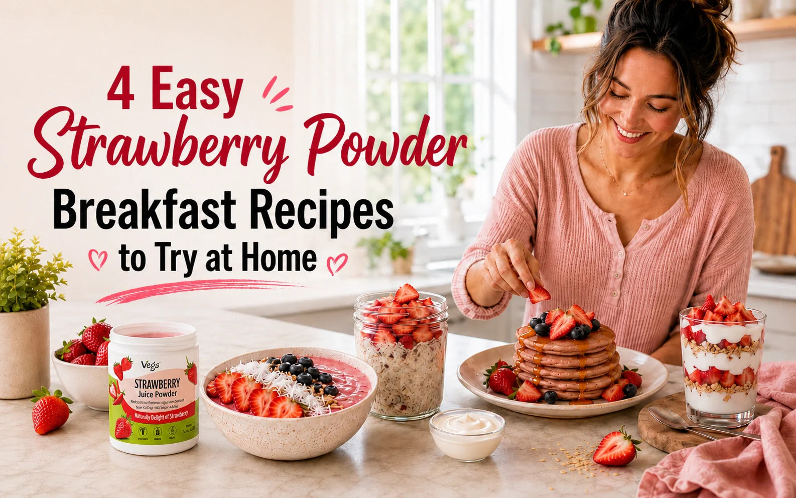 4 Easy Strawberry Powder Breakfast Recipes to Try at Home