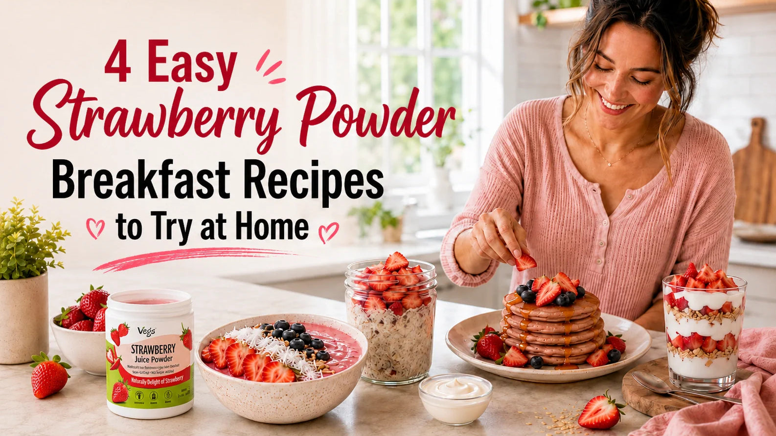 4 Easy Strawberry Powder Breakfast Recipes to Try at Home