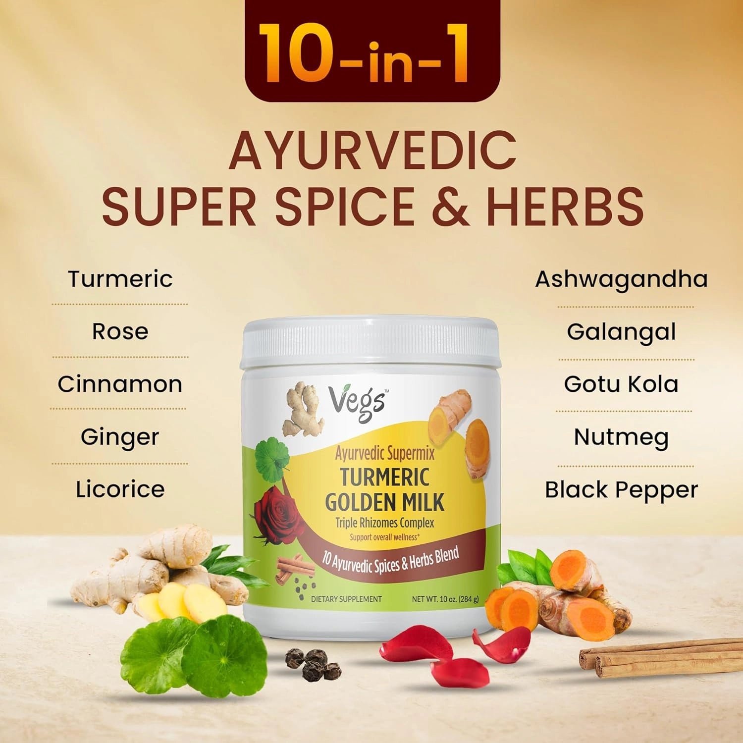 Ayurvedic Spice Turmeric Latte Golden Milk