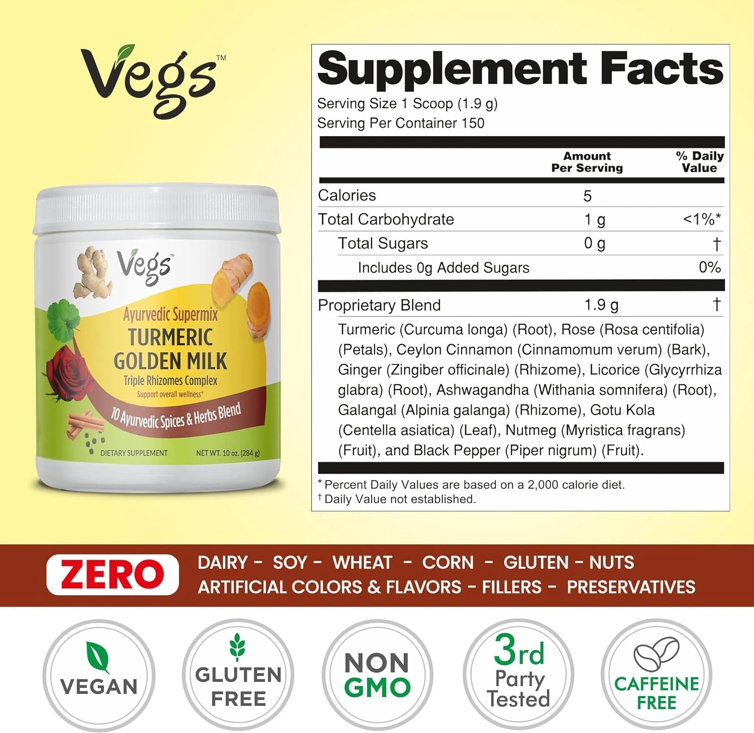 Ayurvedic Spice Turmeric Latte Golden Milk