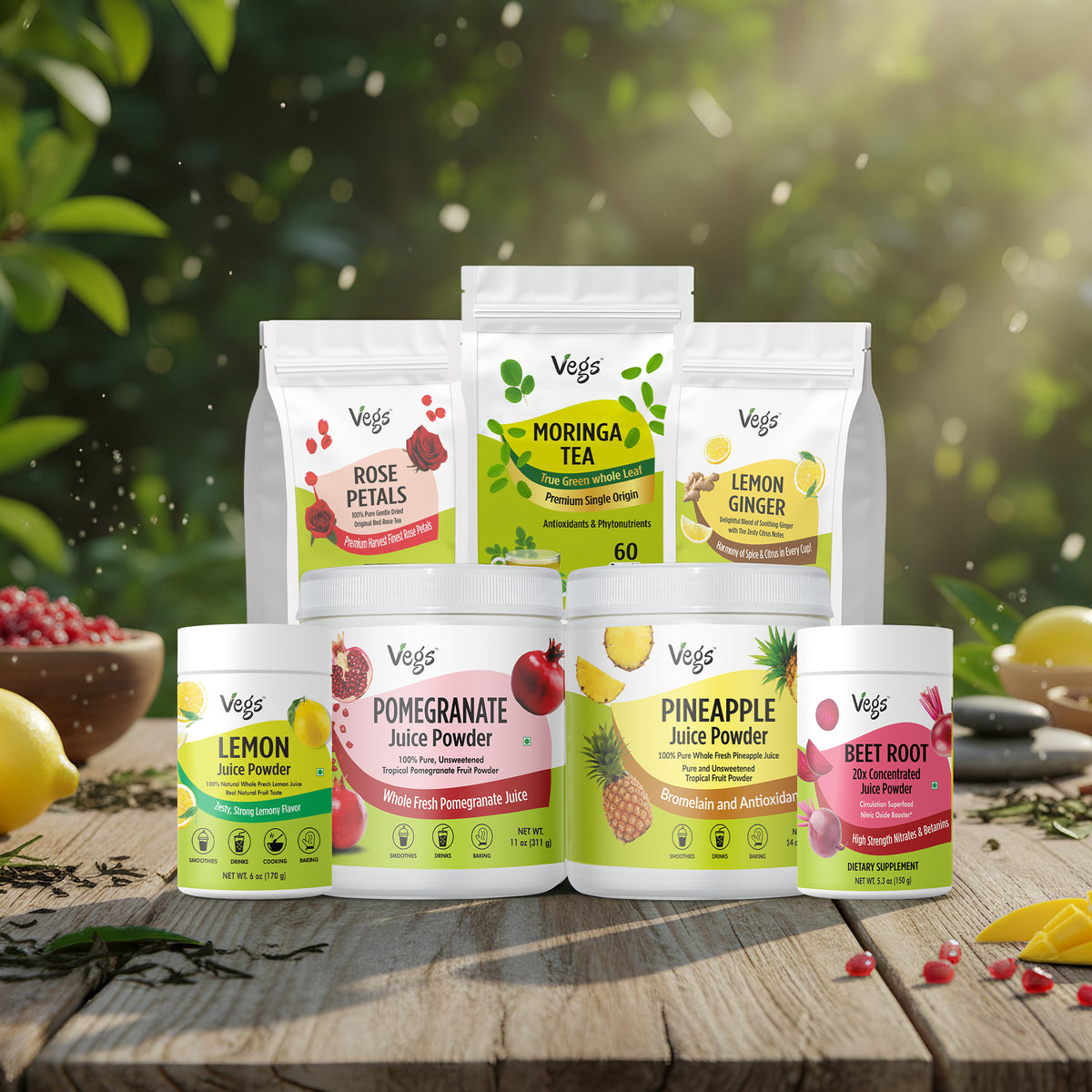 Buy Organic Fruit Powders, Superfoods & Herbal Teas Online | Vegs