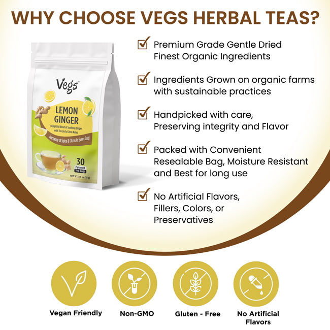 Lemon Ginger Tea Bags
