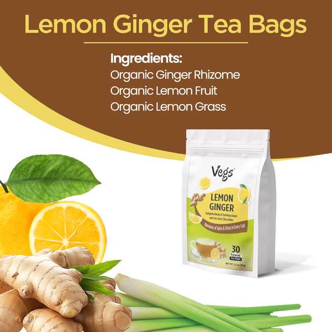 Lemon Ginger Tea Bags