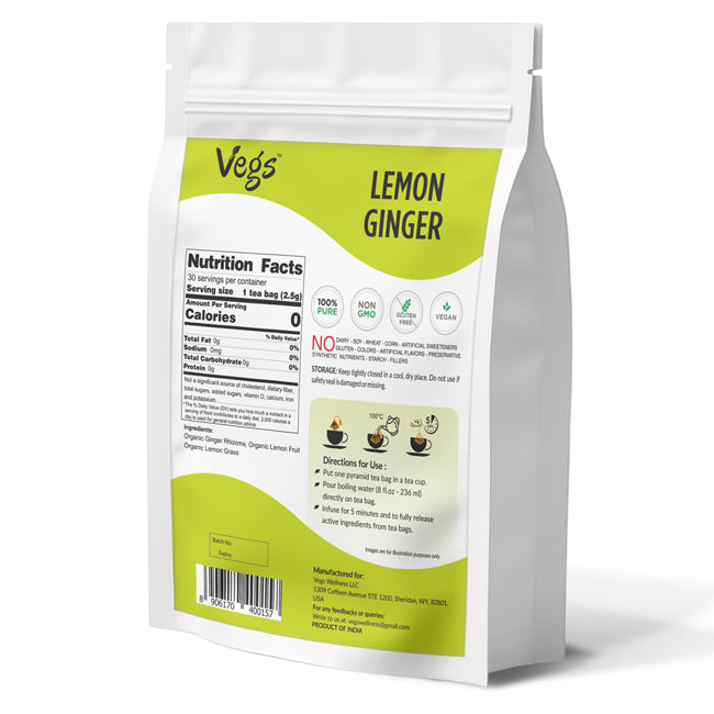 Lemon Ginger Tea Bags