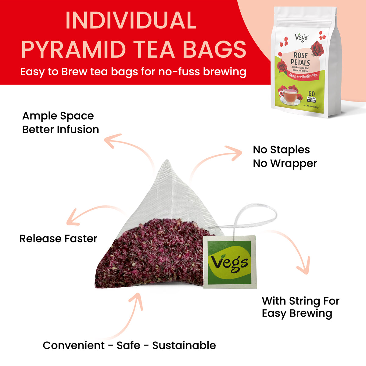 Rose Petals Tea Bags