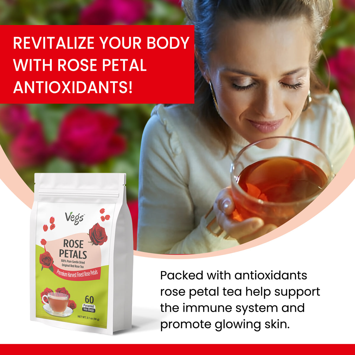 Rose Petals Tea Bags