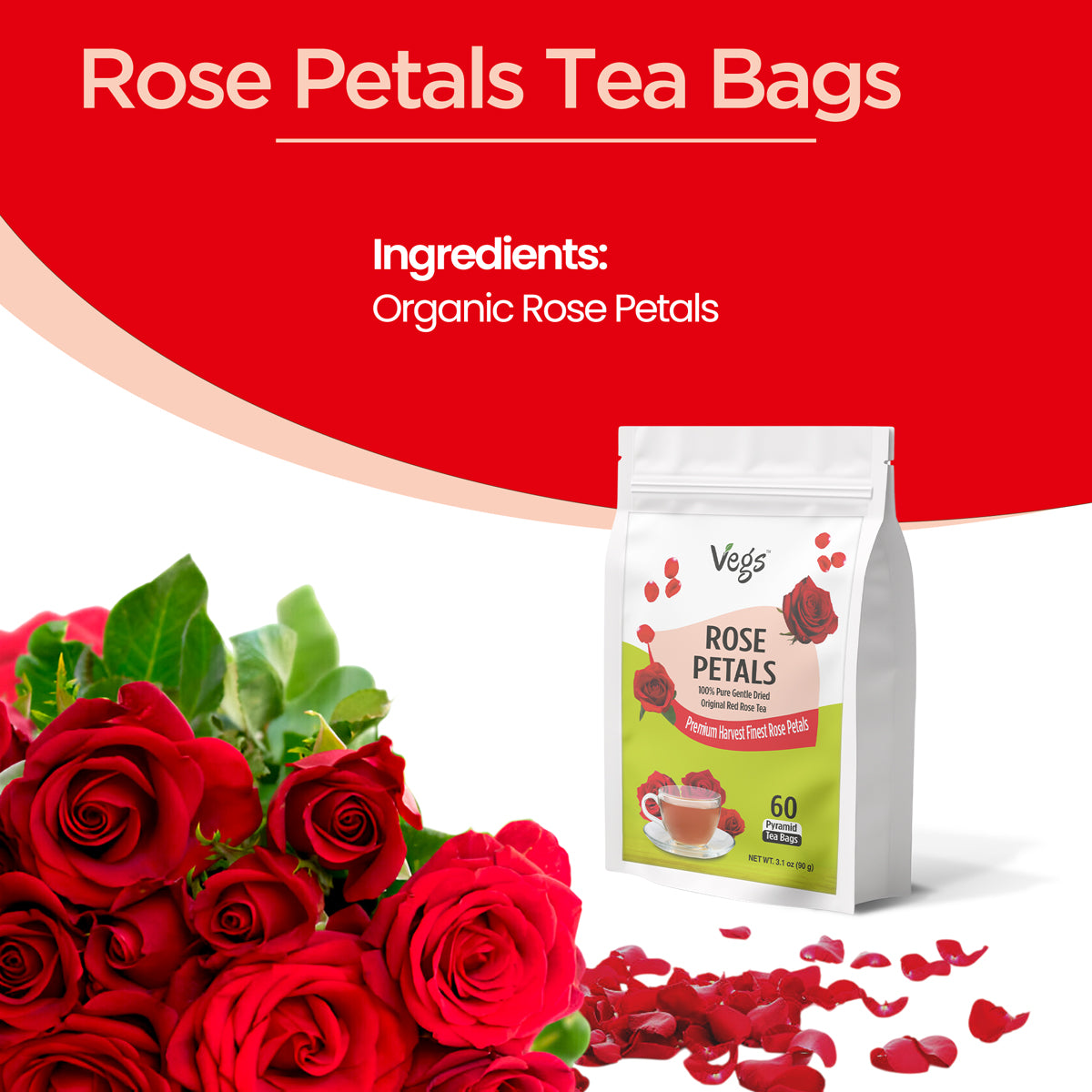 Rose Petals Tea Bags