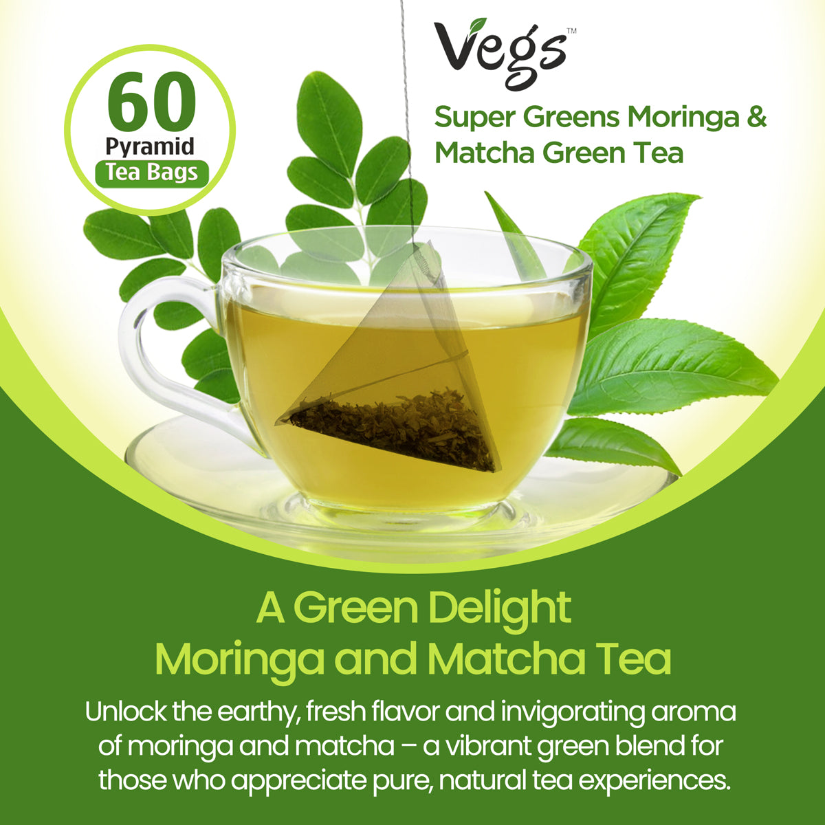 Super Greens Moringa & Matcha Green Tea Bags