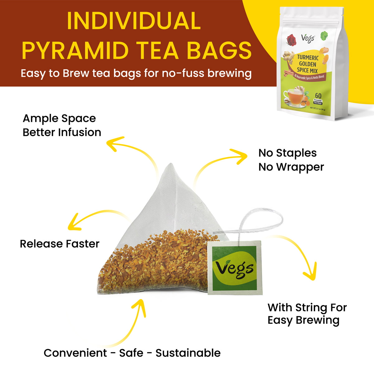 Turmeric Golden Spice Mix Tea Bags