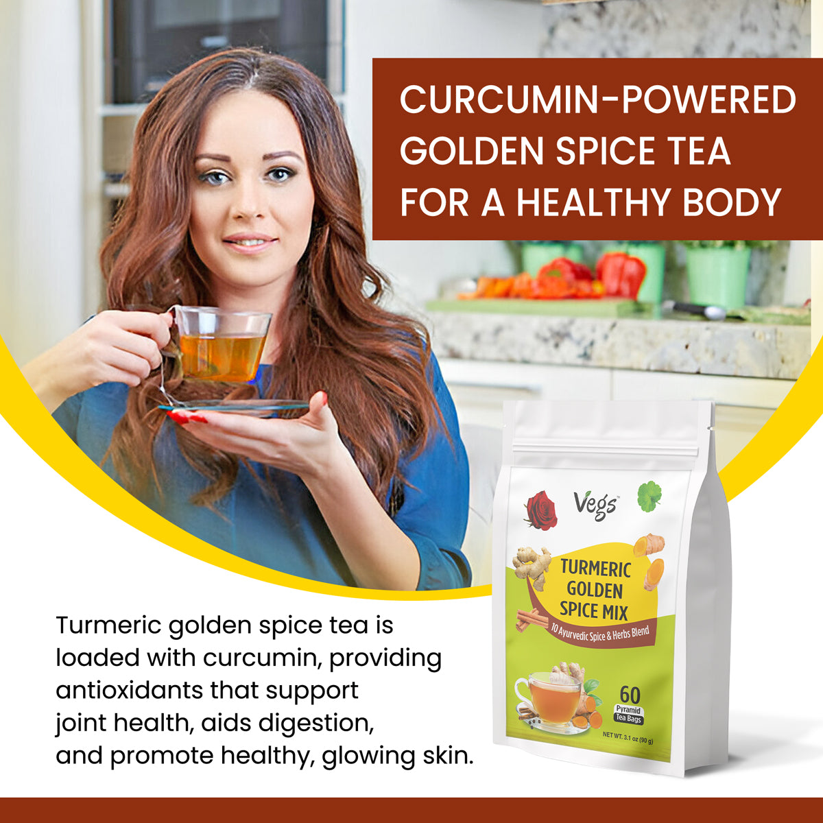 Turmeric Golden Spice Mix Tea Bags