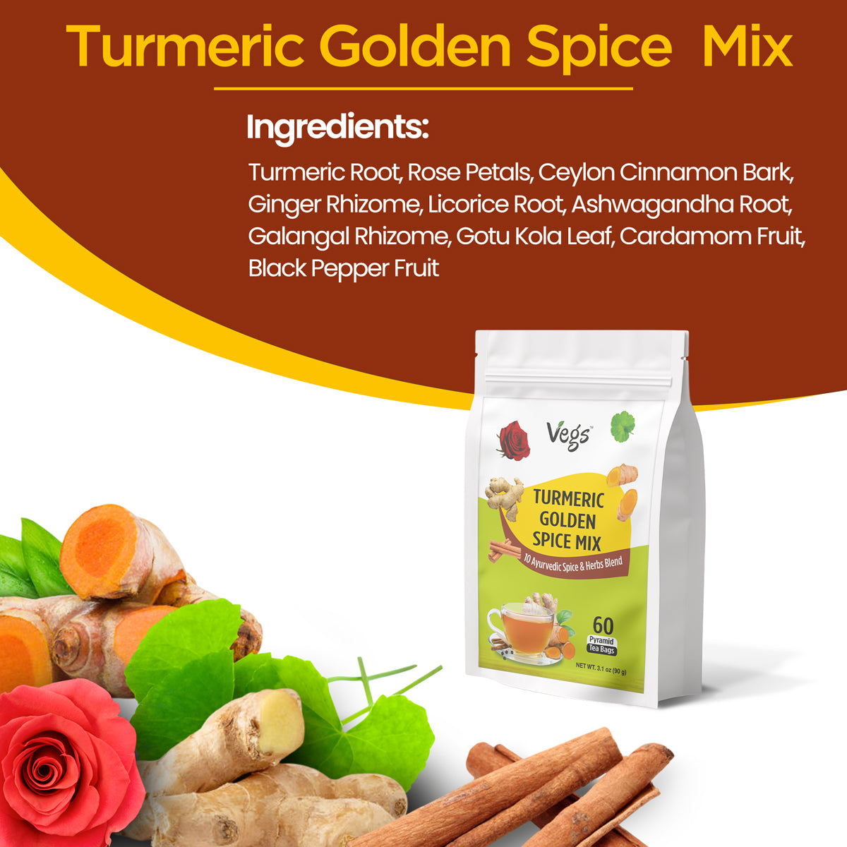Turmeric Golden Spice Mix Tea Bags