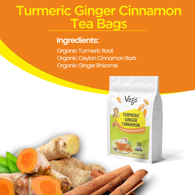 Turmeric Ginger Cinnamon Tea Bags