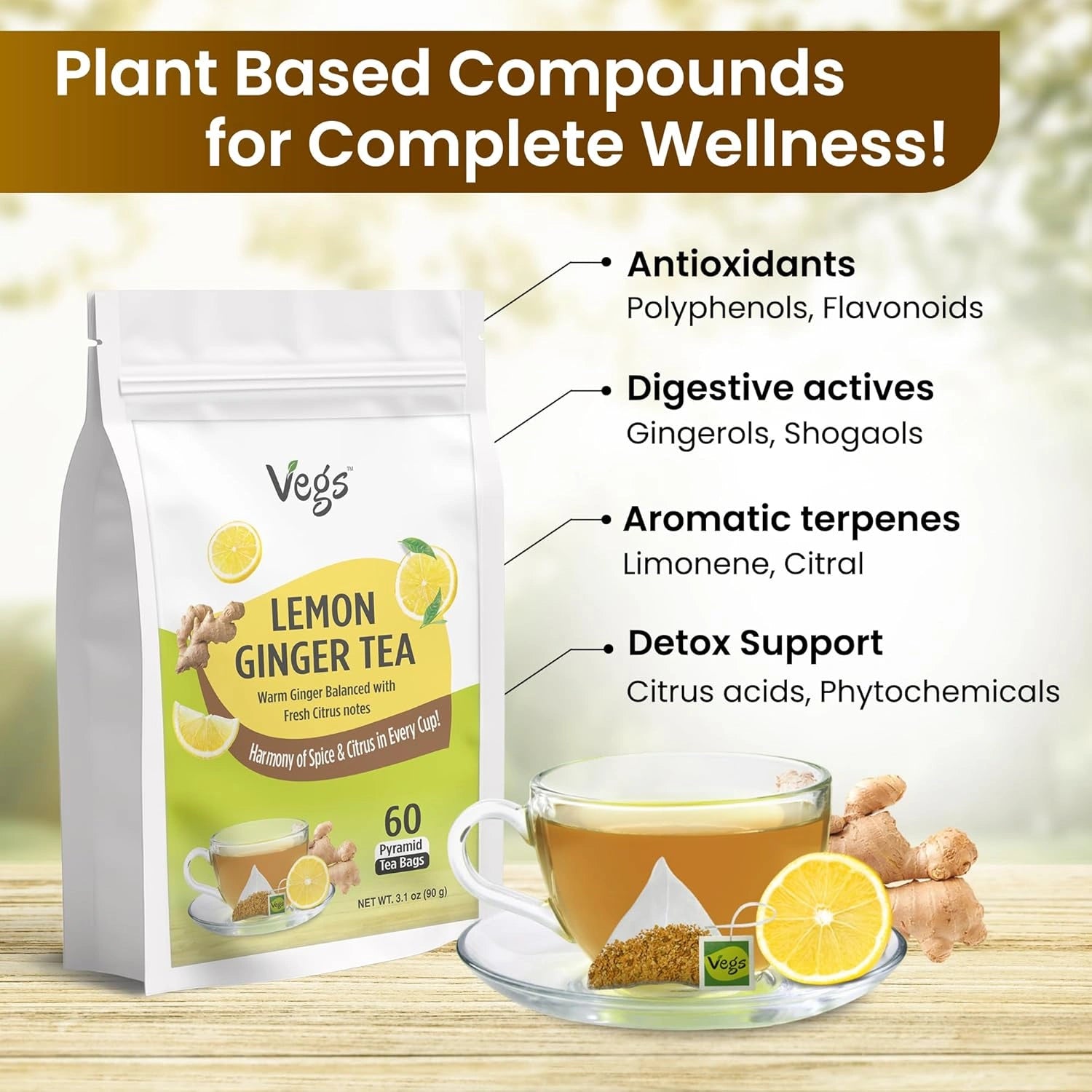 Lemon Ginger Tea Bags
