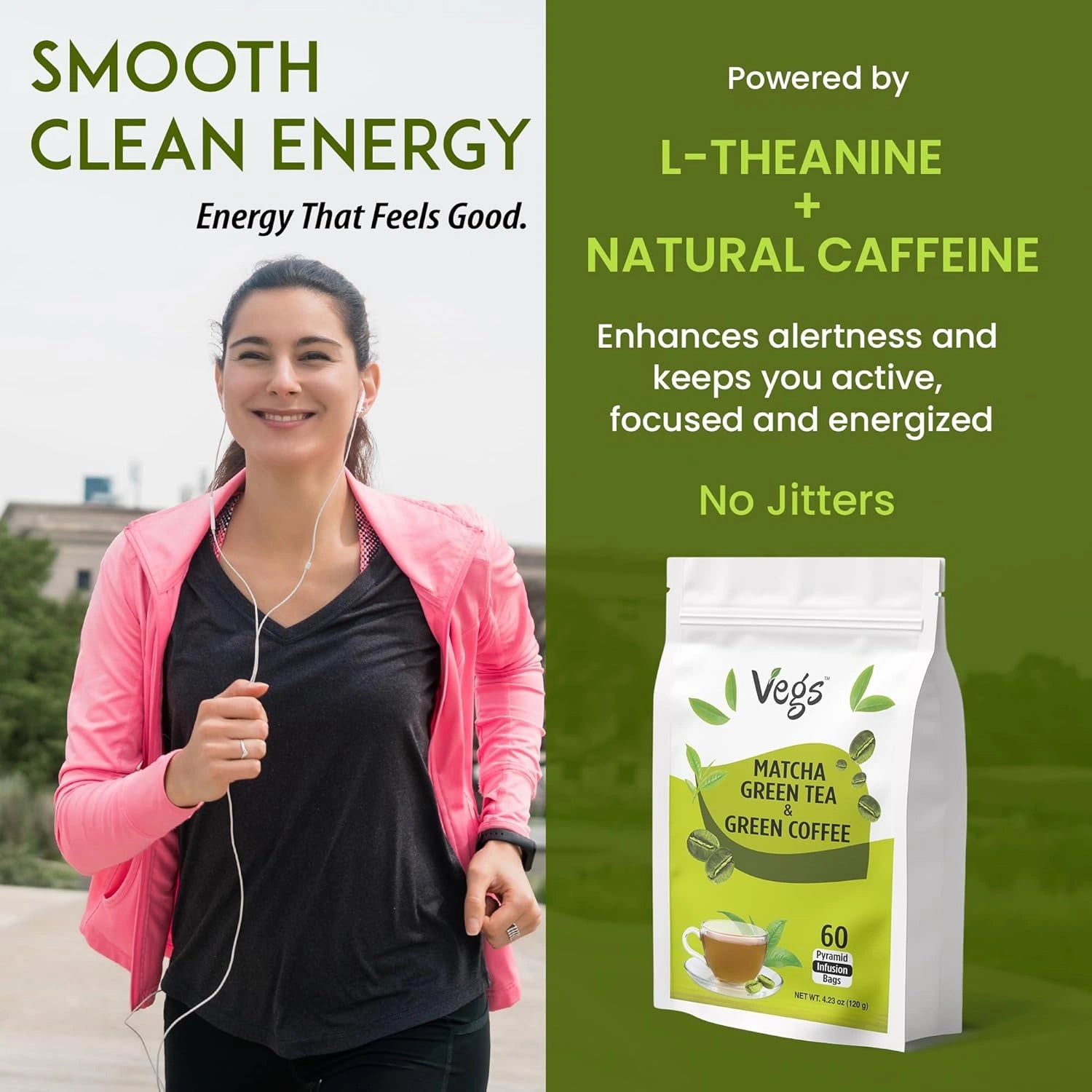 Matcha Green Tea and Coffee Tea Bags