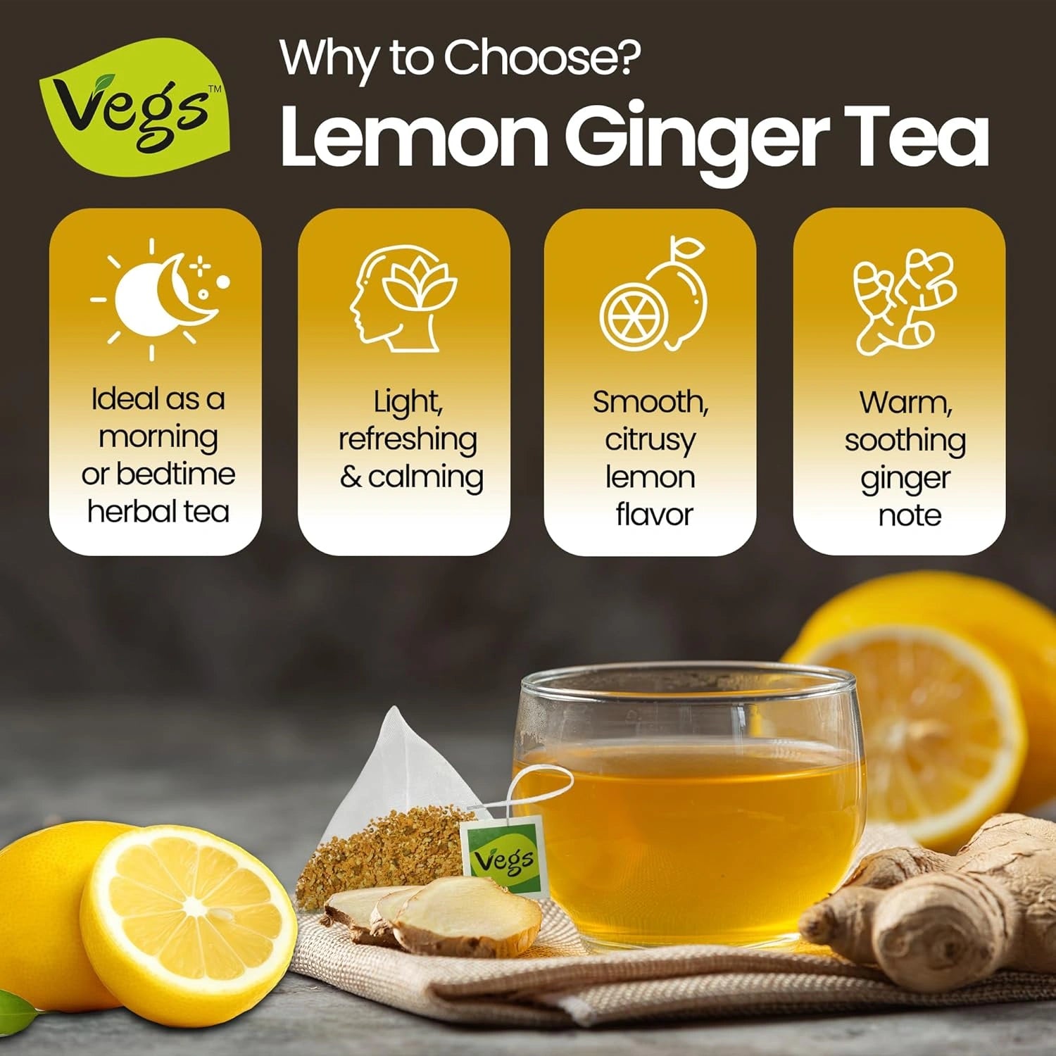 Lemon Ginger Tea Bags