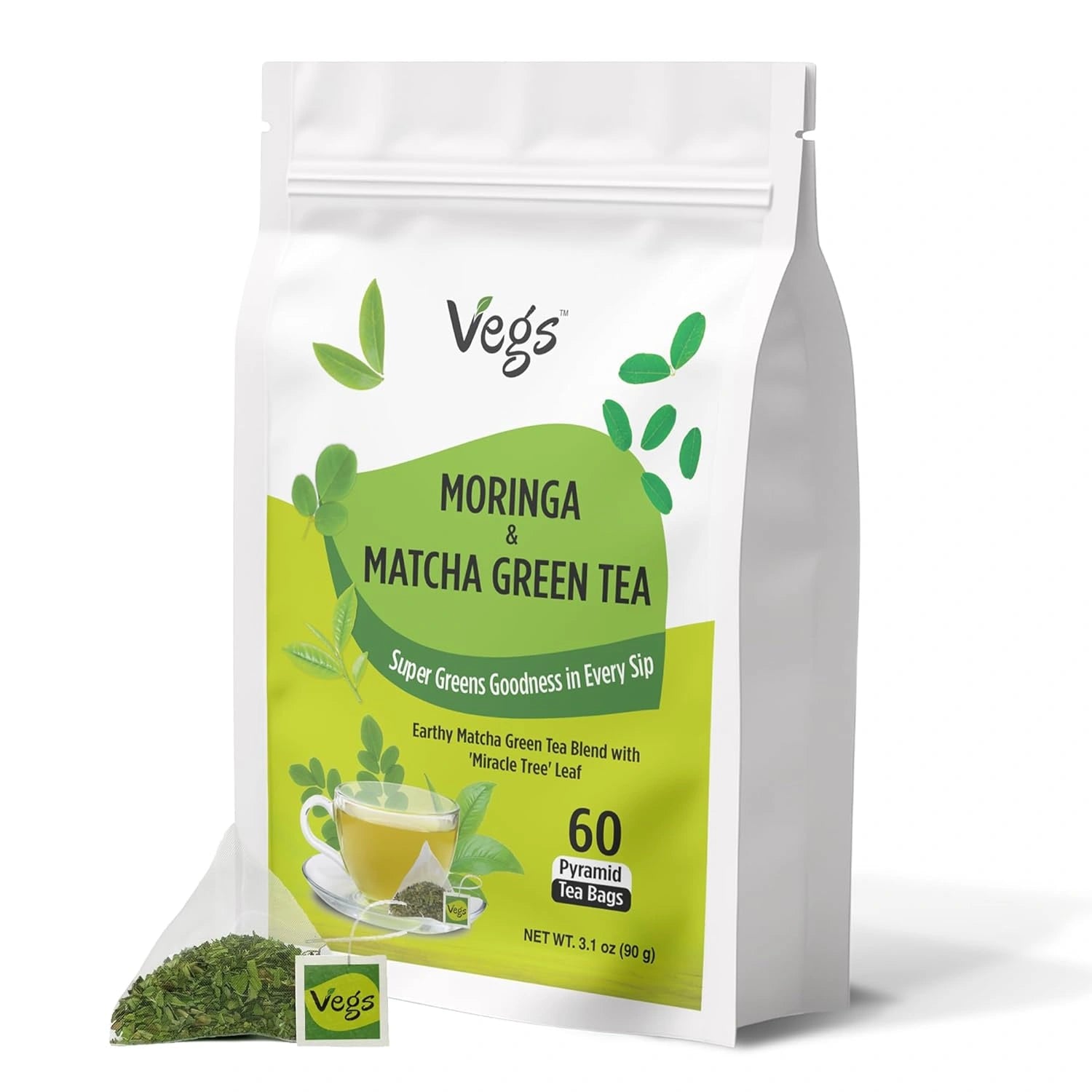 Super Greens Moringa & Matcha Green Tea Bags