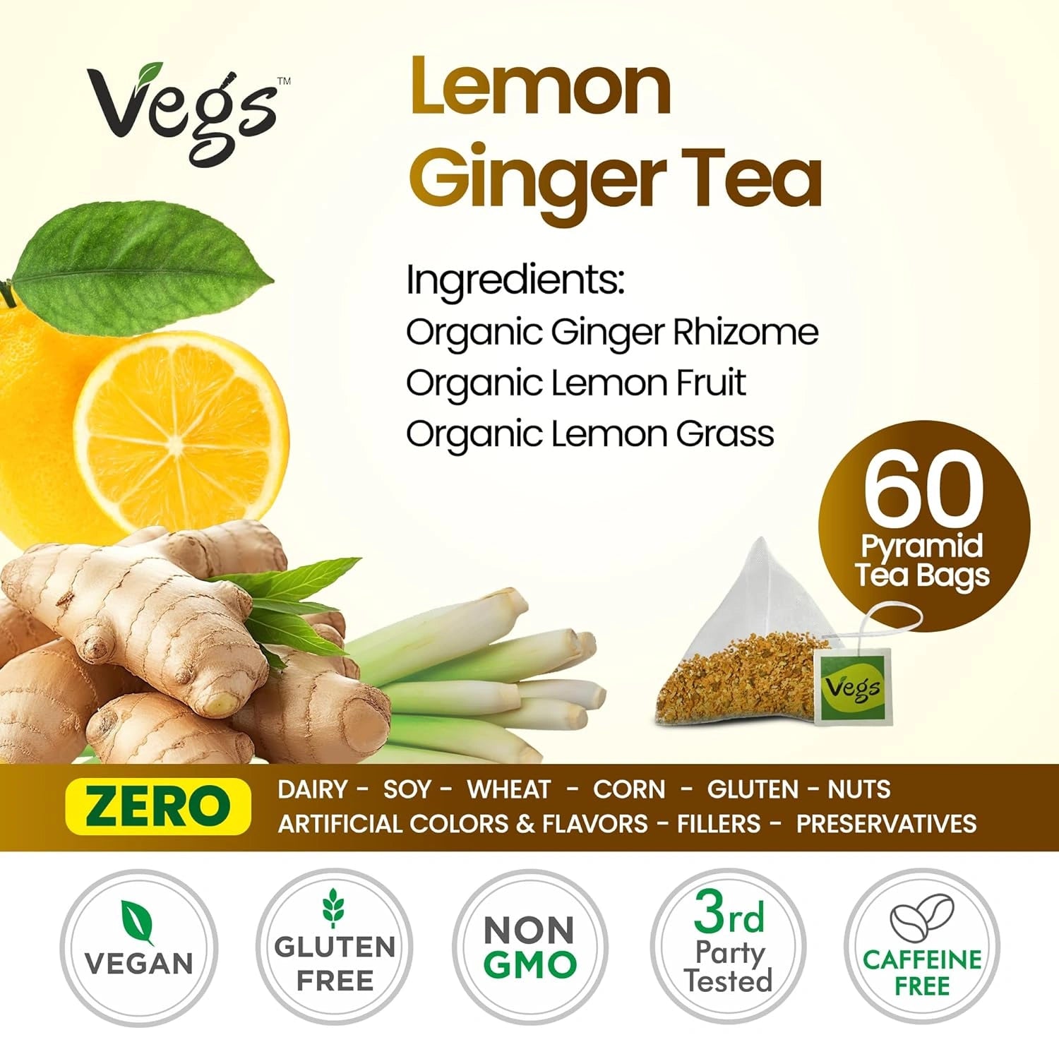 Lemon Ginger Tea Bags